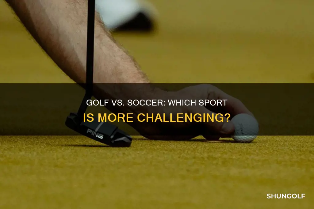 what is harder golf or soccer