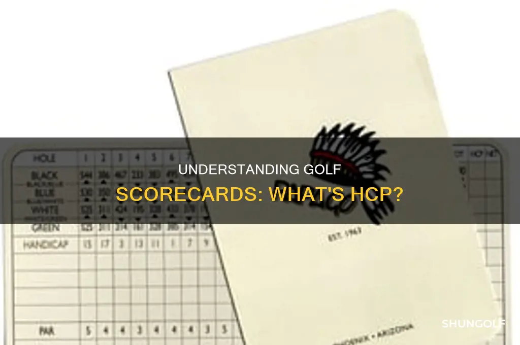 what is hcp in golf scorecard