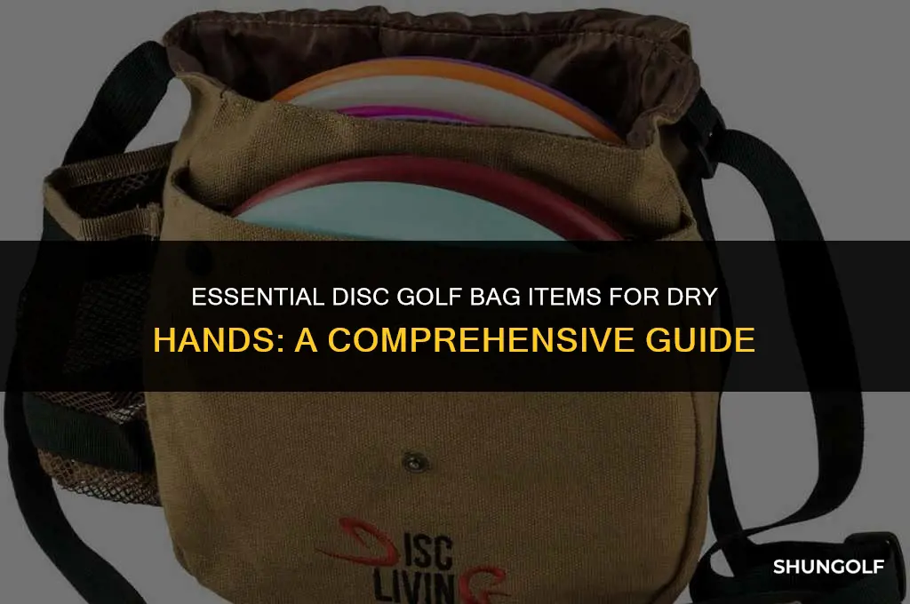 what is in bag for disc golf dry hands