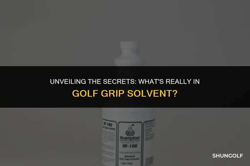 what is in golf grip solvent