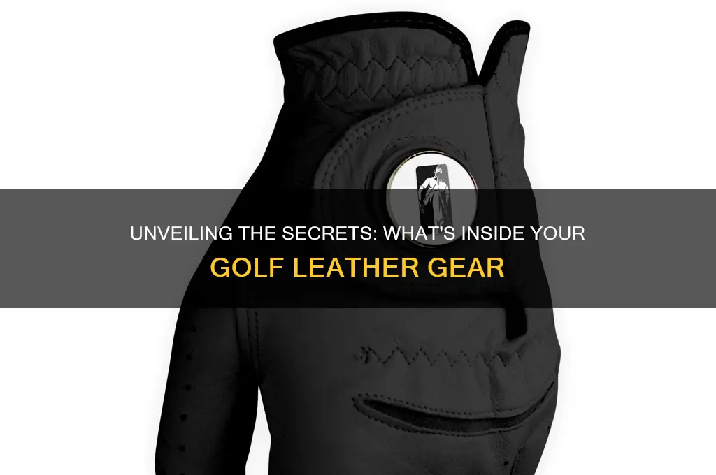 what is in the leather in golf