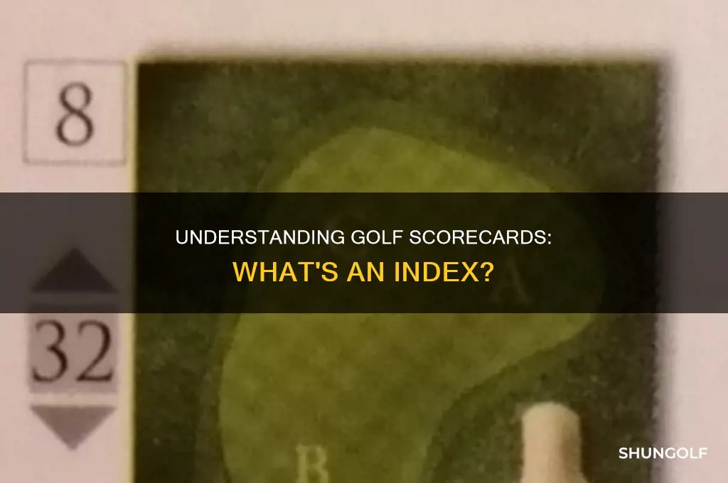 what is index on golf scorecard
