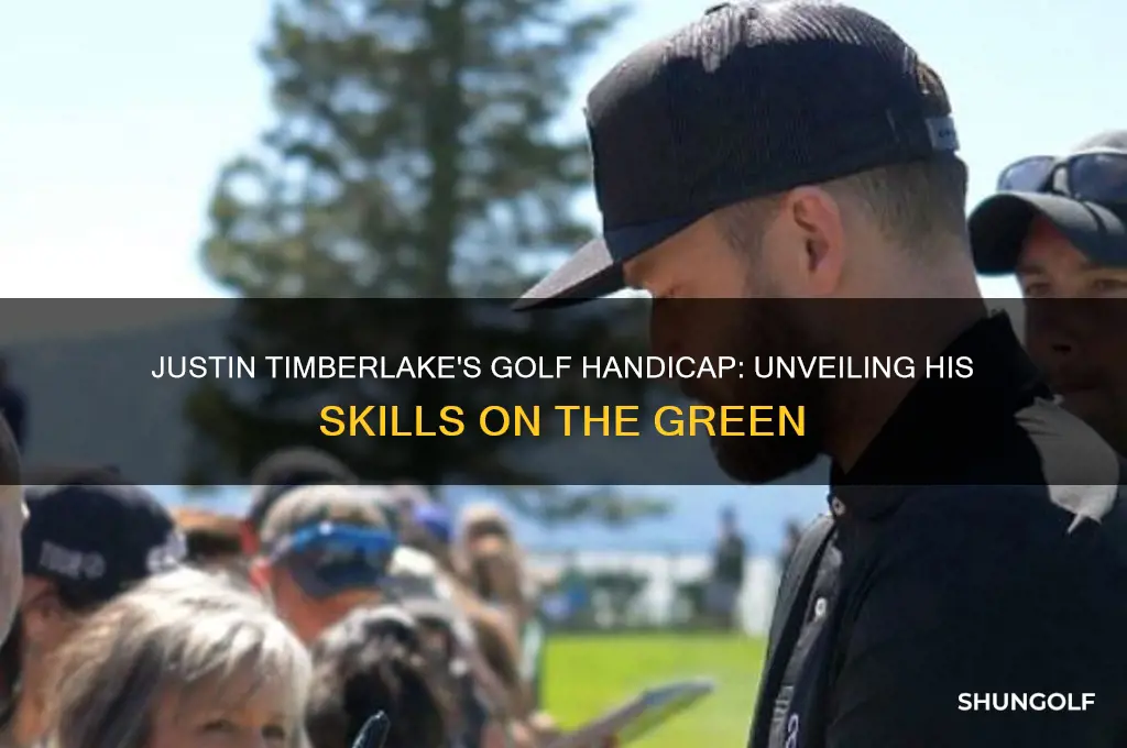 what is justin timberlake golf handicap