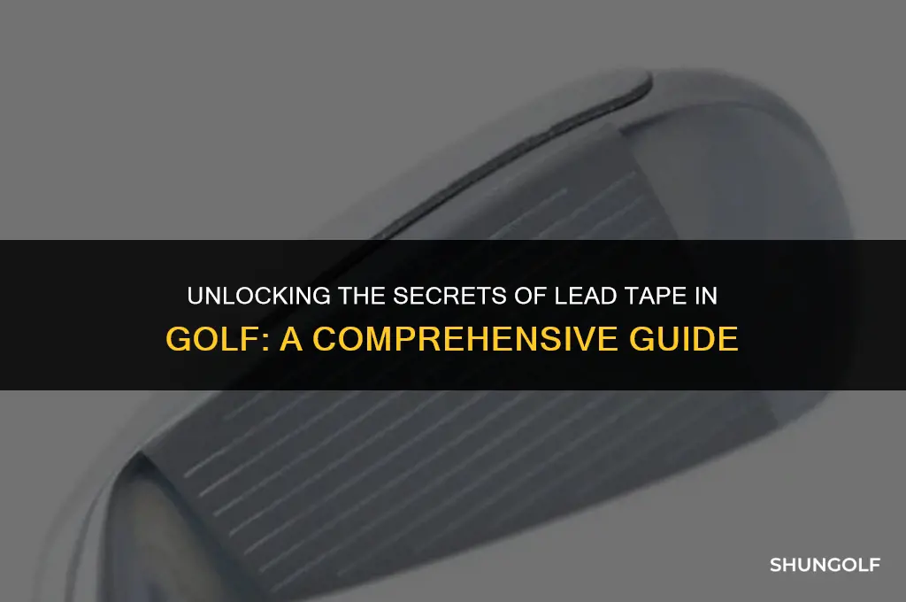 what is lead tape used for in golf