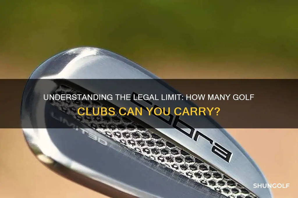 what is legal number of golf clubs to carry