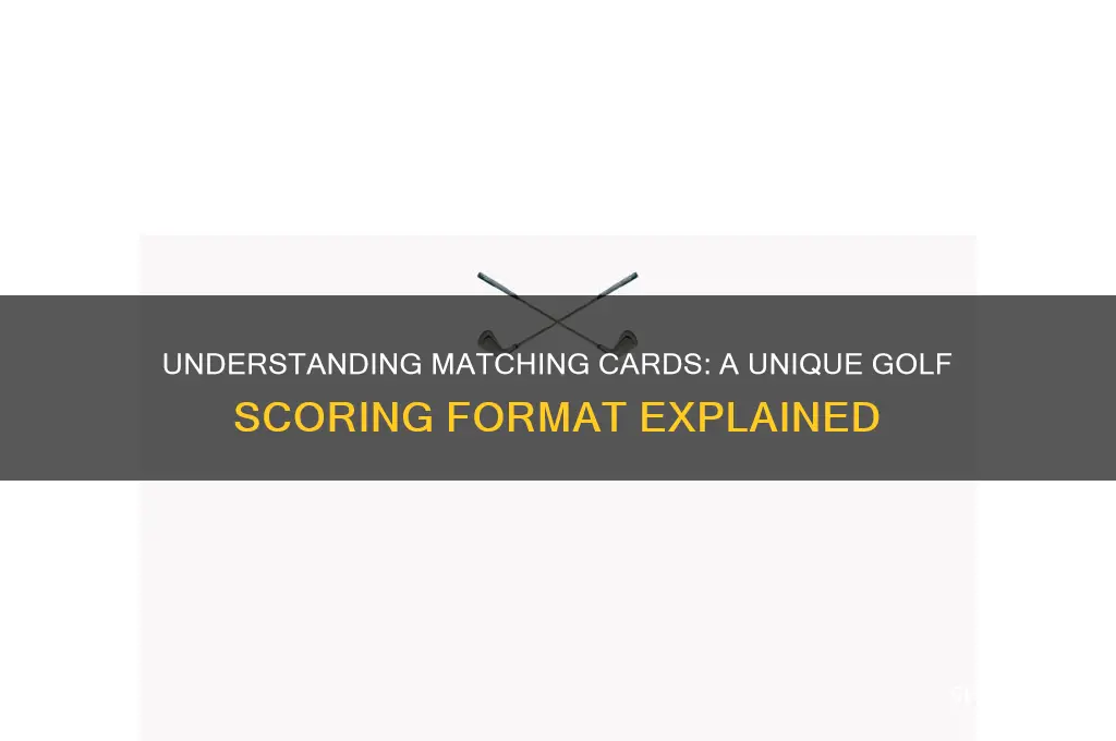 what is matching cards in golf