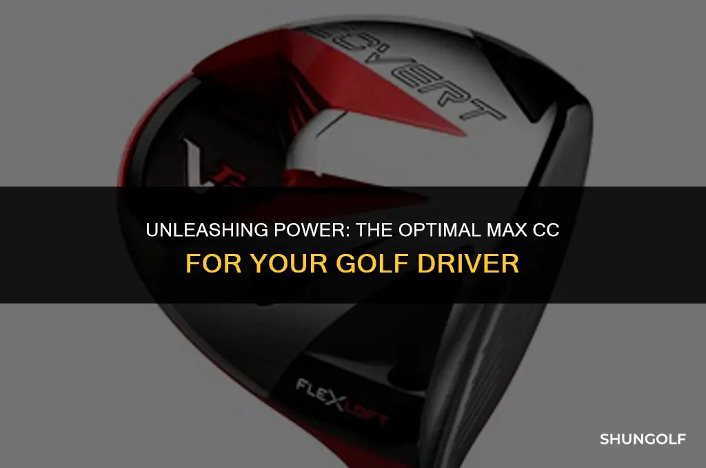 what is max cc for golf driver
