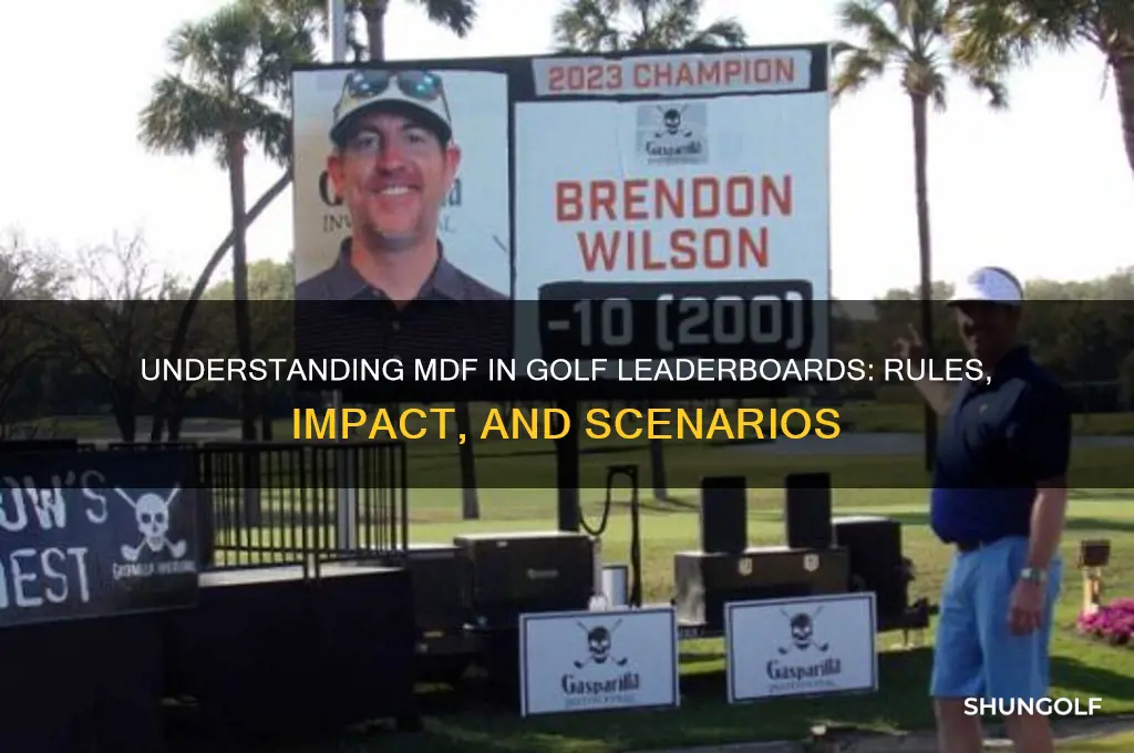 what is mdf in golf leaderboard