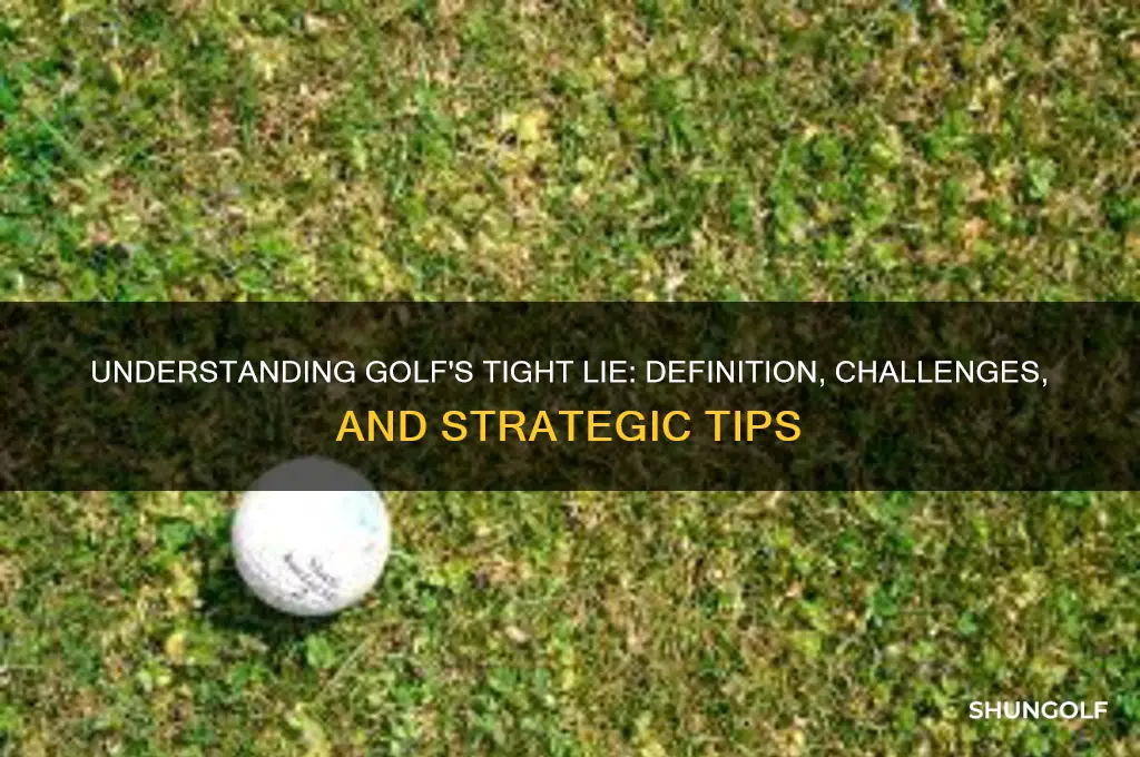 what is meant by a tight lie in golf