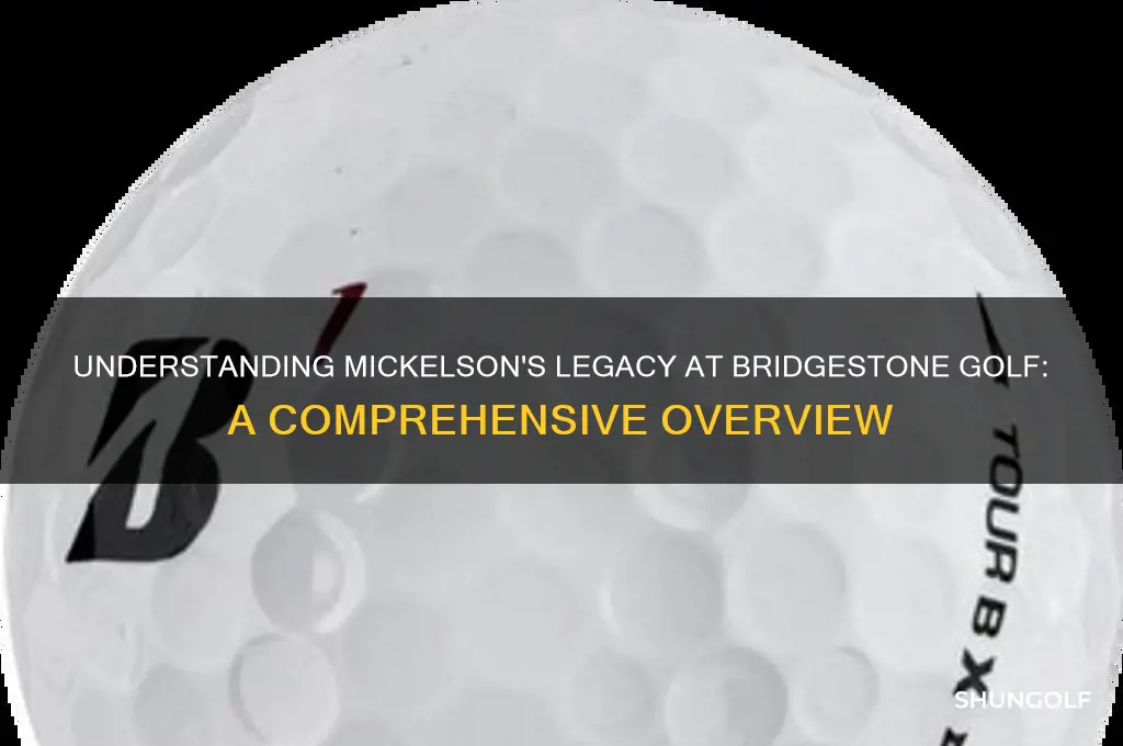 what is mickelsons at bridgestone golf
