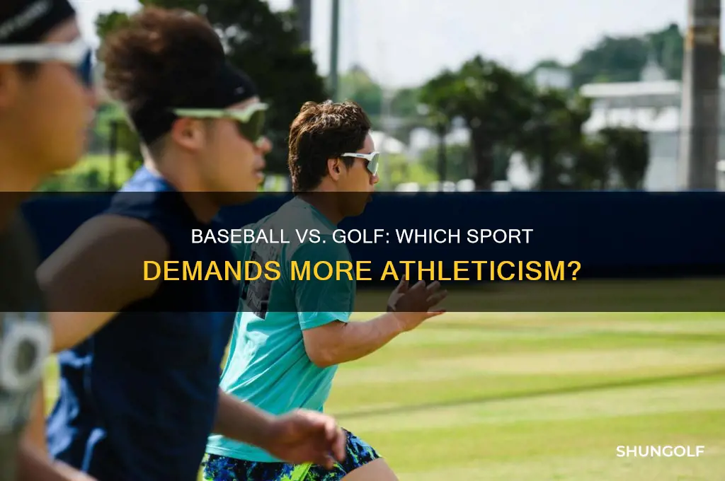 what is more athletic baseball or golf