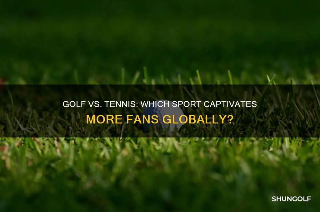 what is more popular golf or tennis