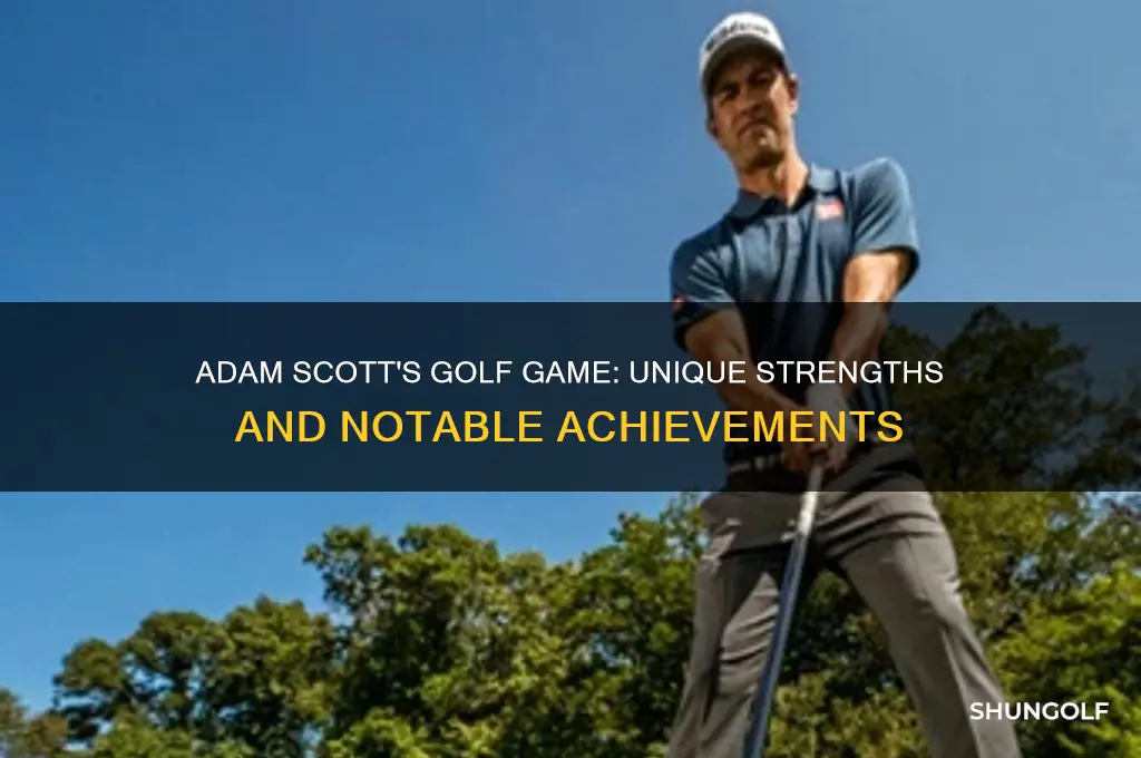 what is notable about golfer adam scott