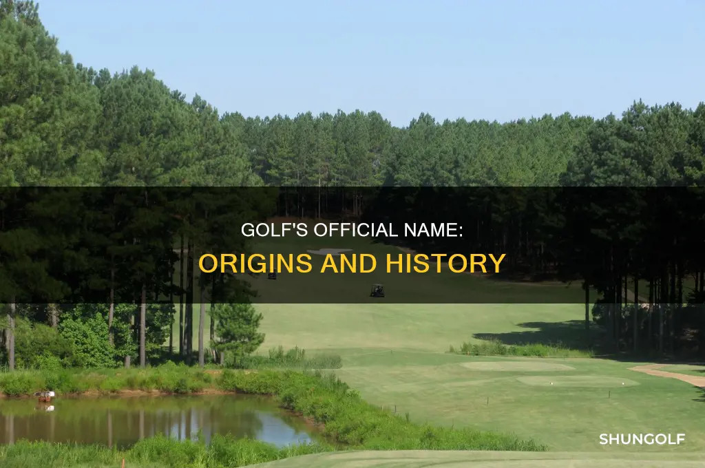 what is offical golf called