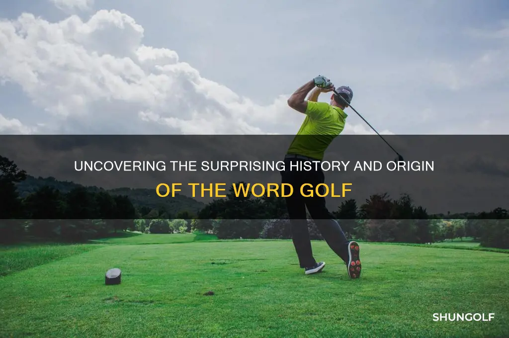 what is origin of the word golf