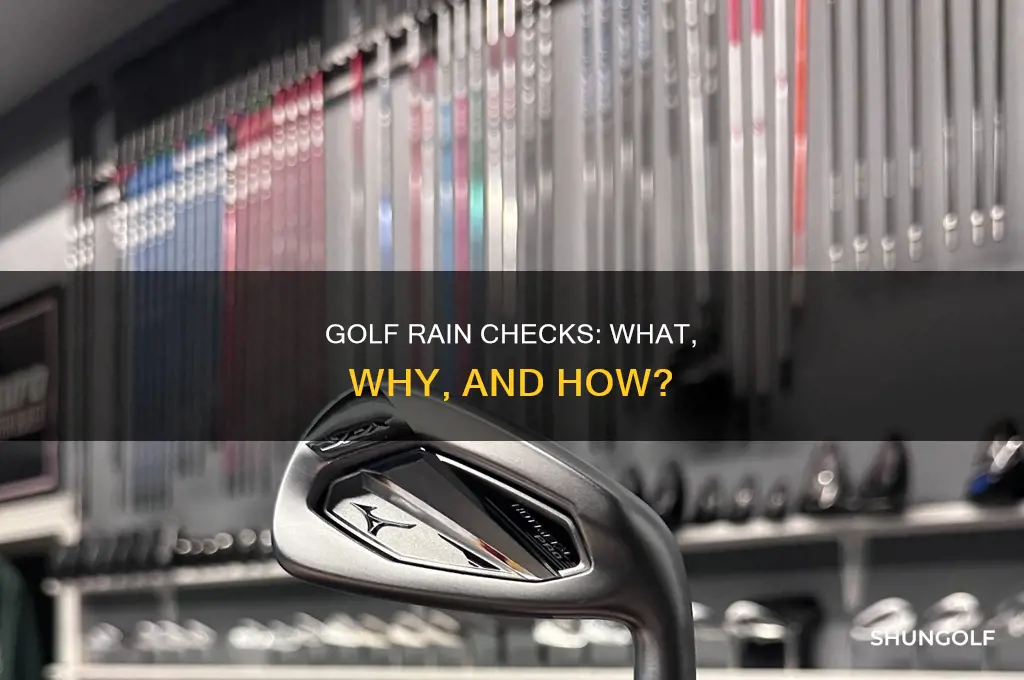 what is rain check in golf