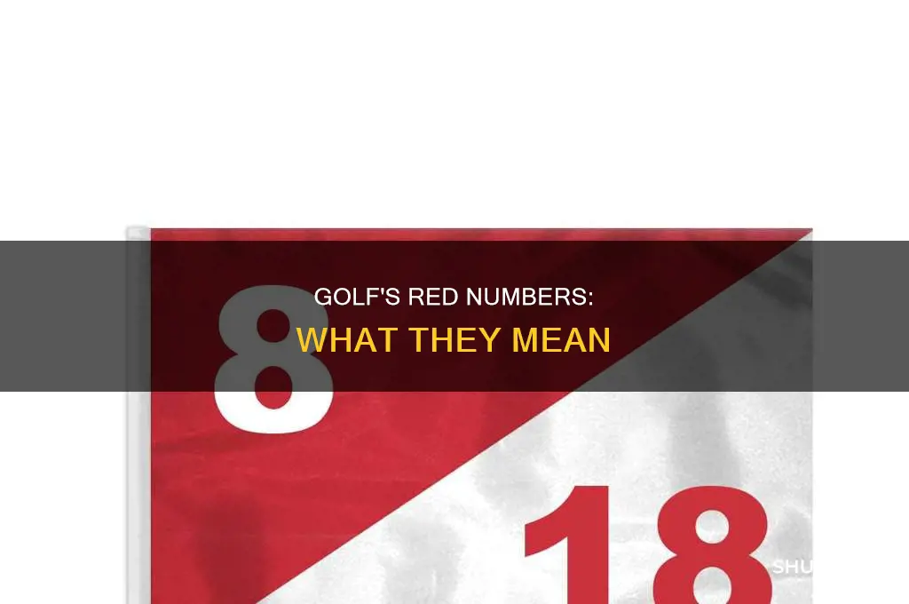 what is red numbers in golf