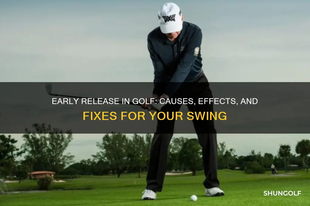 what is releasing the golf club to early