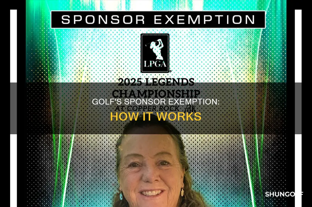 what is sponsor exemption golf