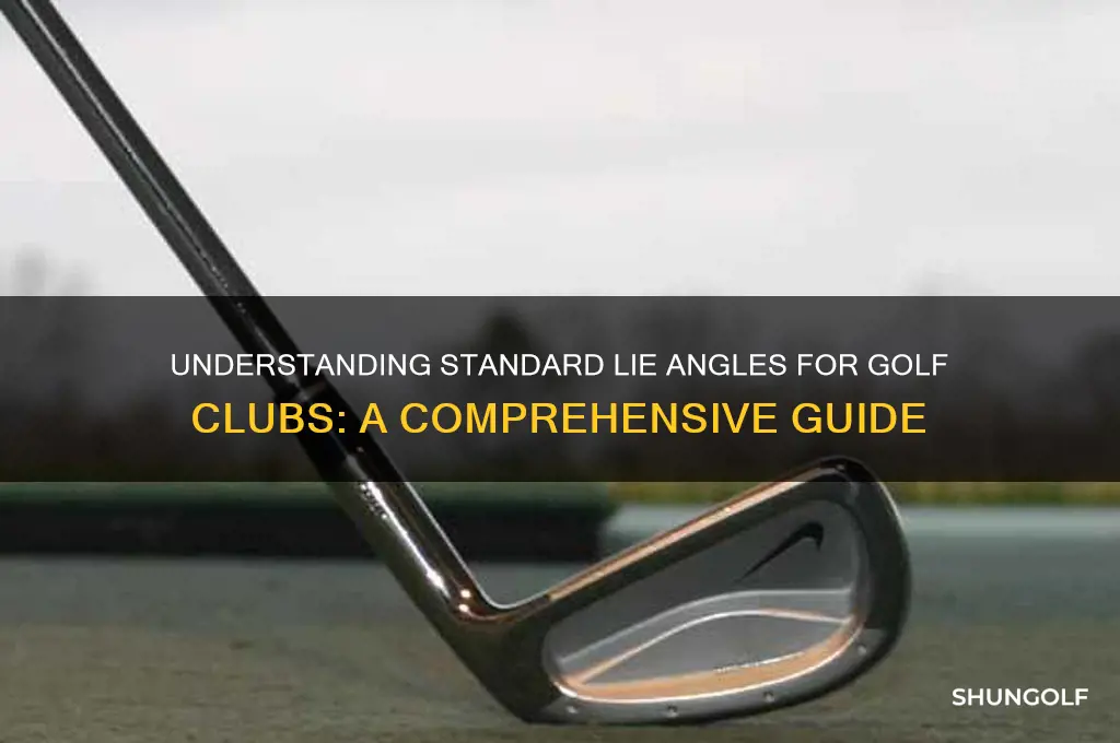 what is standard lie angle for golf clubs