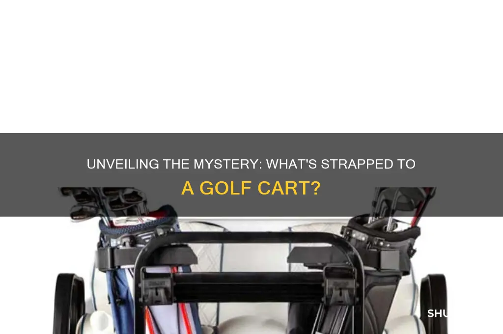 what is strapped to a golf cart