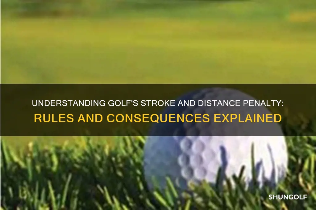 what is stroke and distance penalty in golf