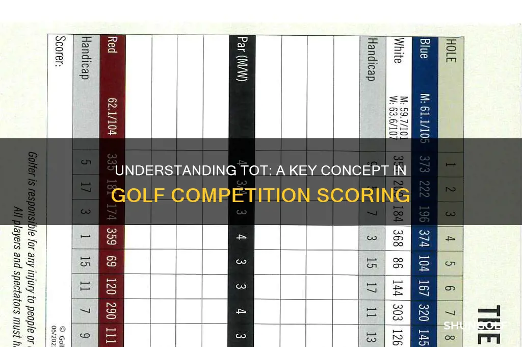 what is t o t for a golf competition