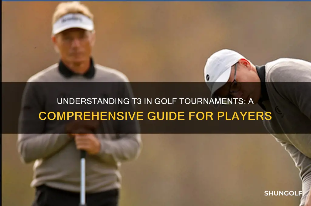 what is t3 in a golf tournoment