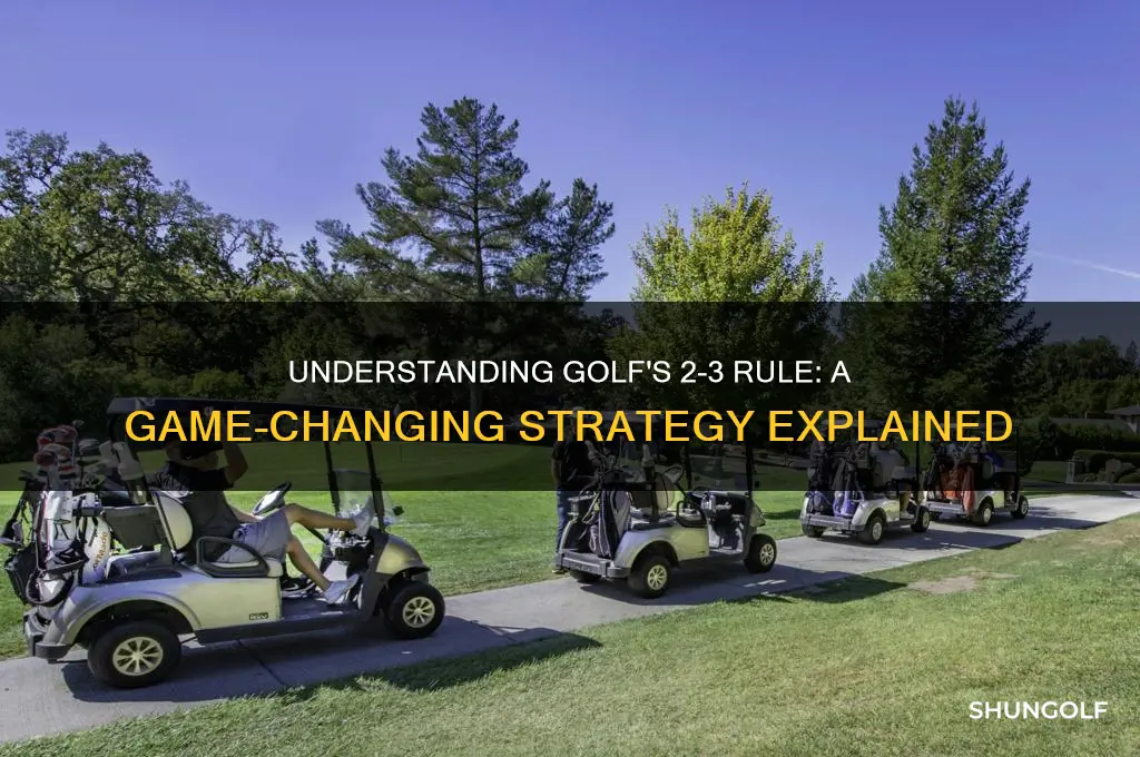 what is the 2 3 rule in golf