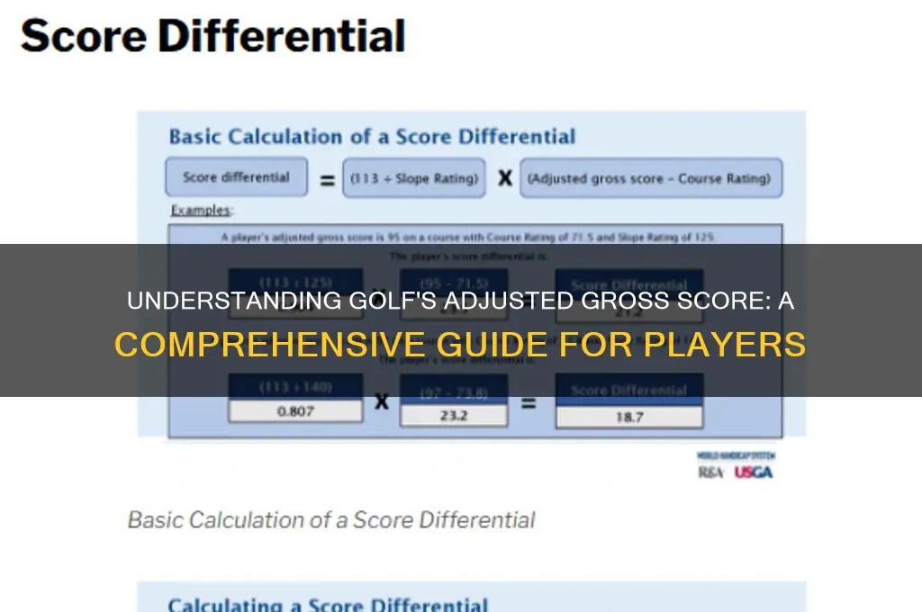 what is the adjusted gross score in golf