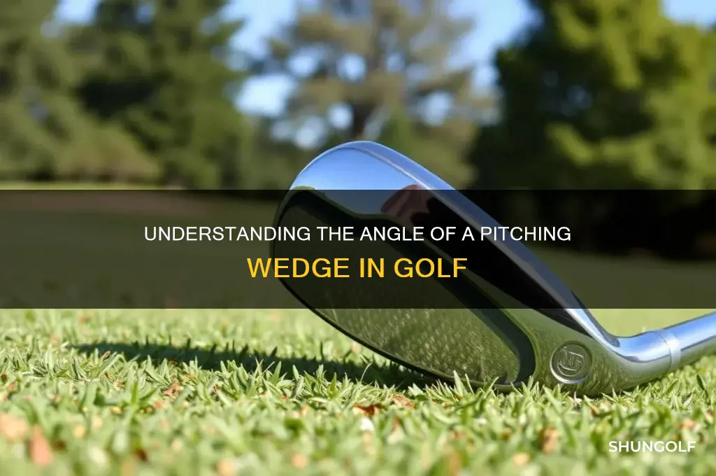 what is the angle of a pitching wedge in golf