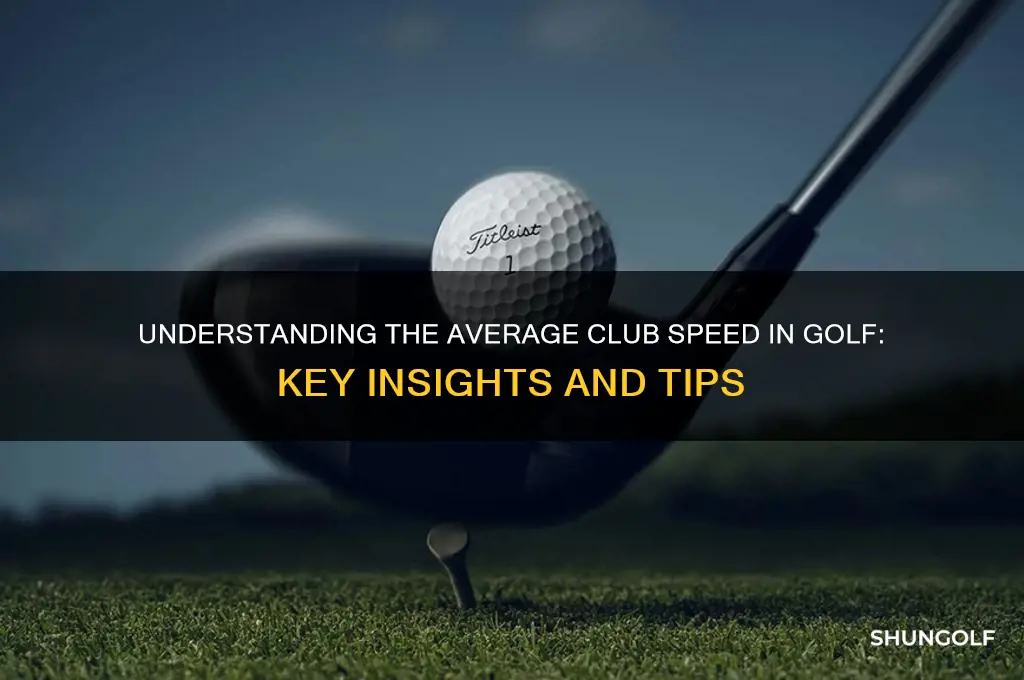 what is the average club speed in golf