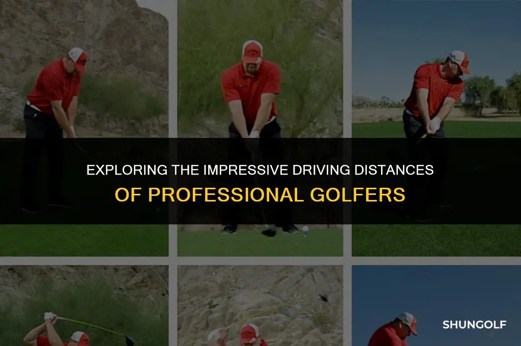 what is the average distance a pro golfer drives