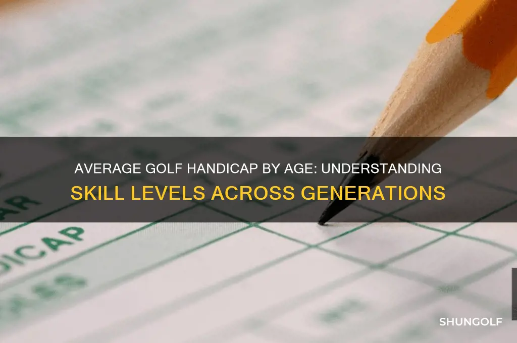 what is the average golf handicap by age