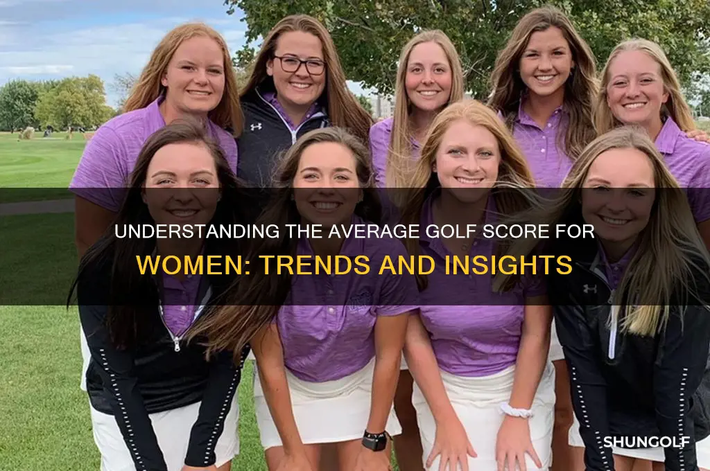 what is the average golf score for women