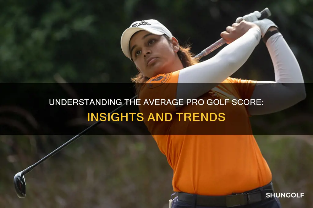 what is the average pro golf score