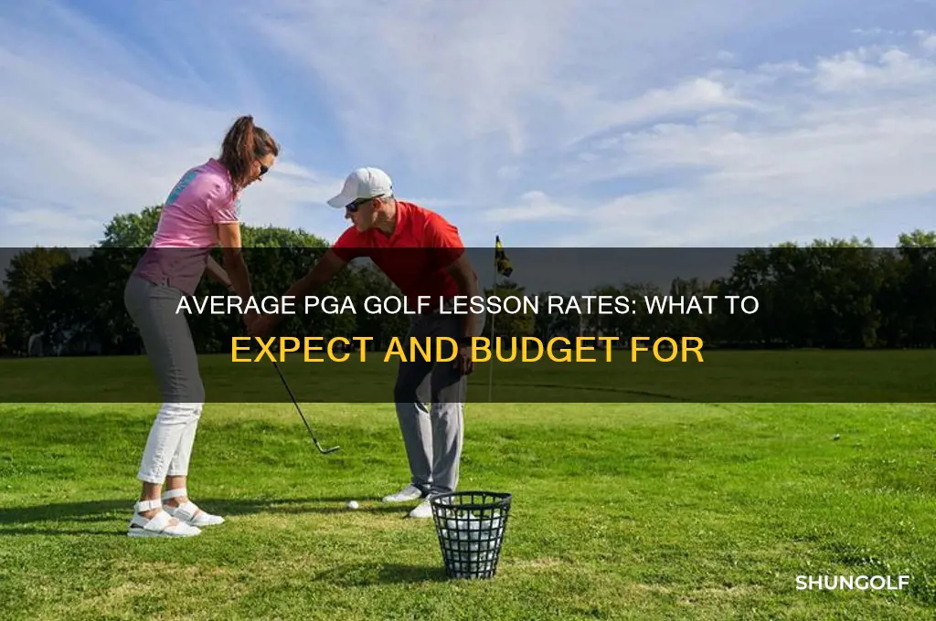 what is the average rate of a pga golf lessons