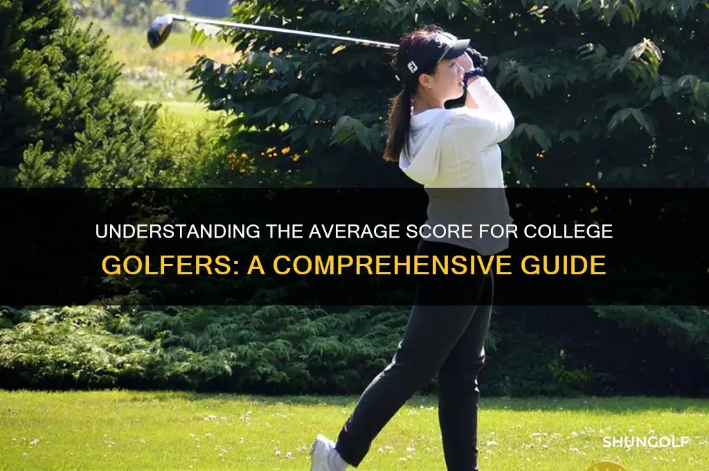 what is the average score for a college golfer