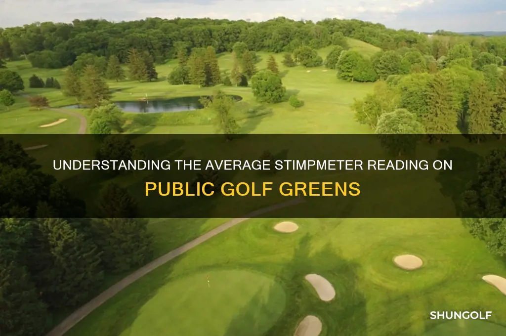 what is the average stimp of public golf greens