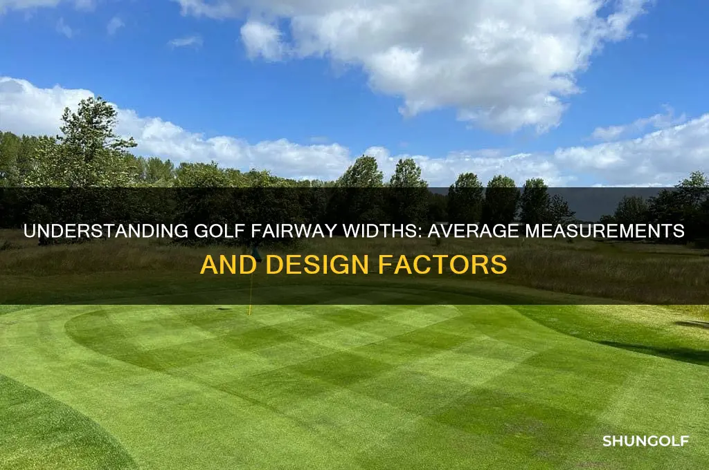 what is the average width of a golf fairway