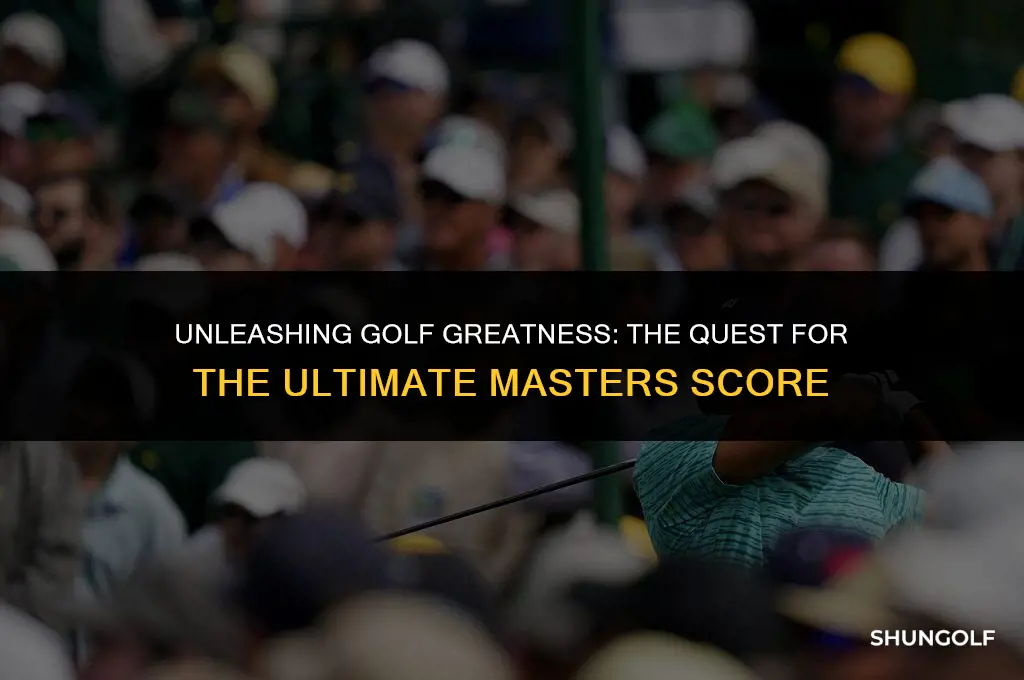 what is the best masters golf score