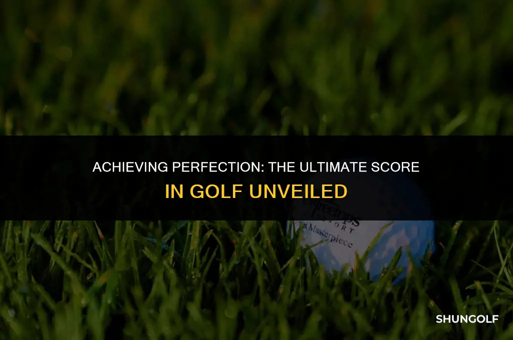 what is the best possible score in golf