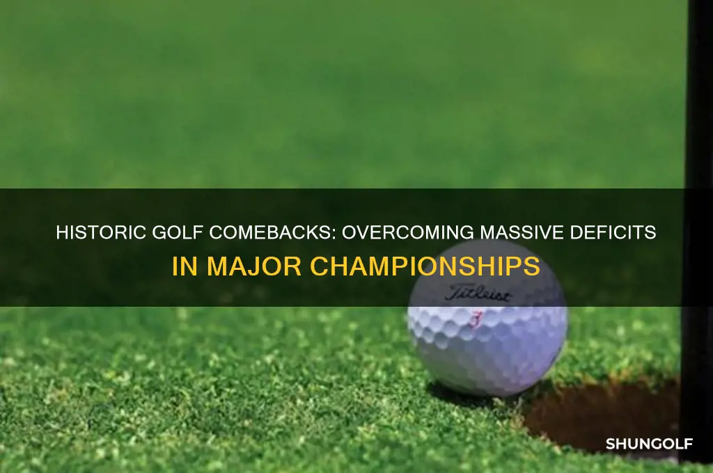 what is the biggest deficit overcome if golf major