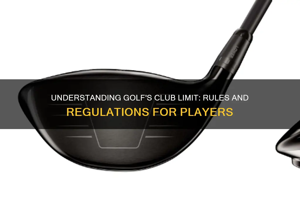what is the club limit for golf
