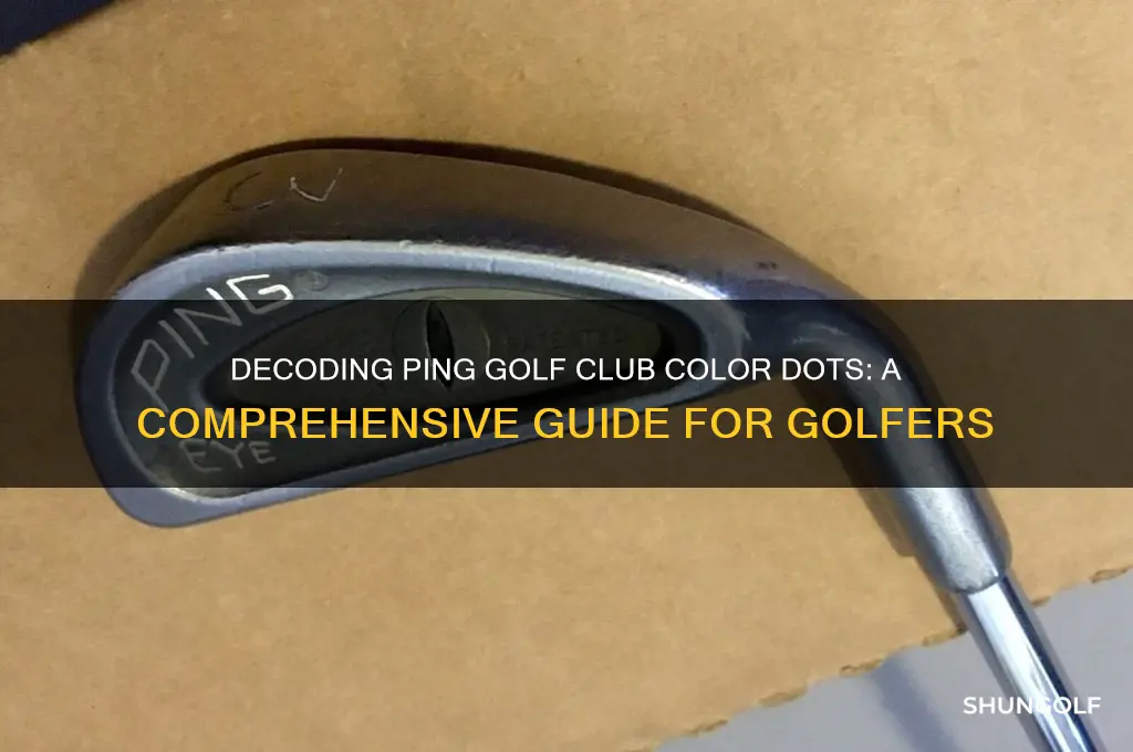 what is the color dots mean on ping golf clubs
