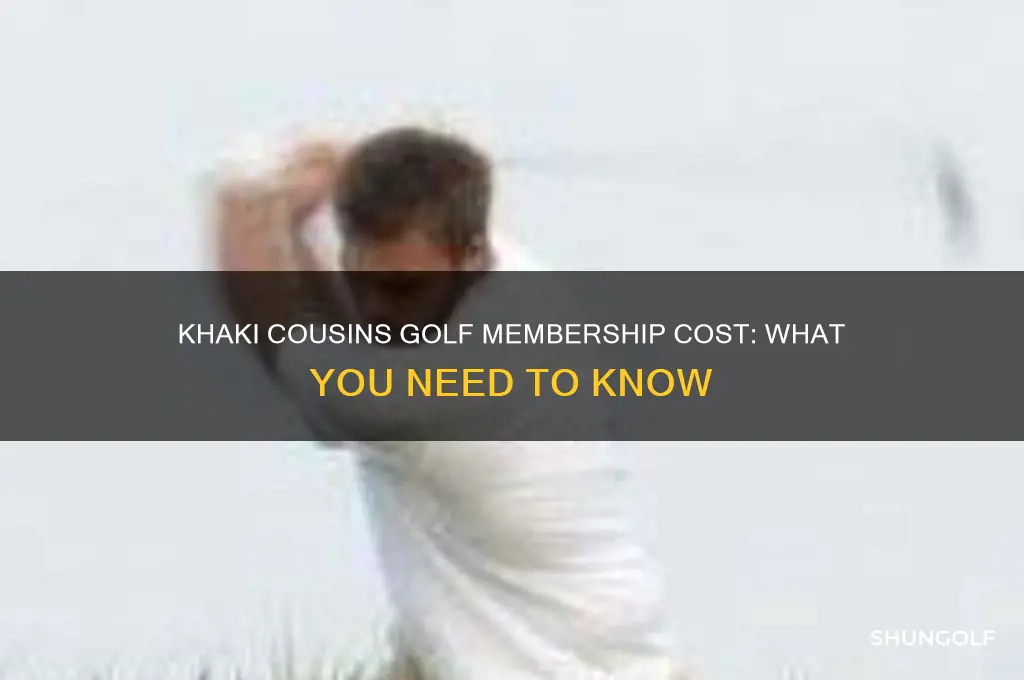 what is the cost to join khaki cousins golf