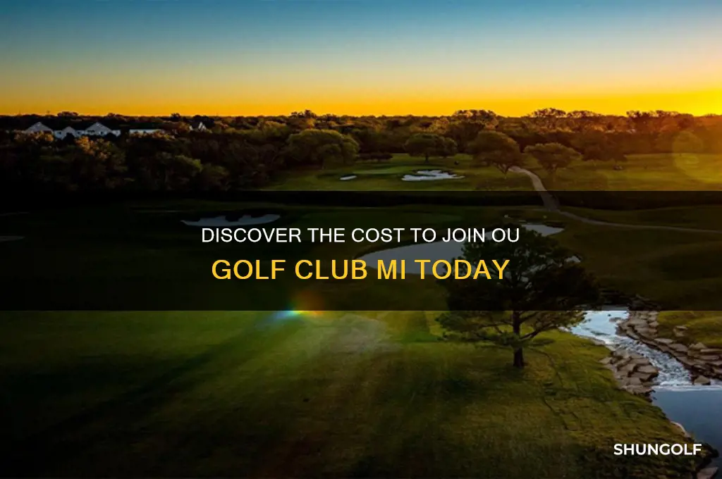 what is the cost to join ou golf club mi