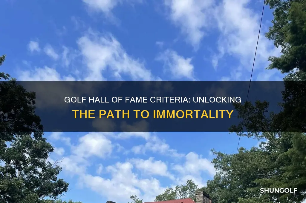 what is the criteria for golf hall of fame