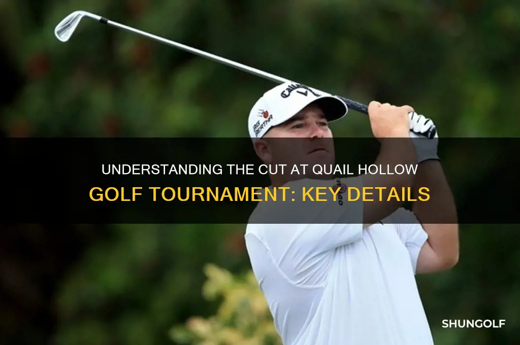 what is the cut at quail hollow golf turny