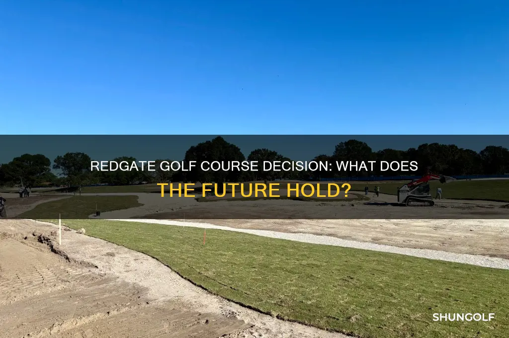 what is the decision about redgate golf